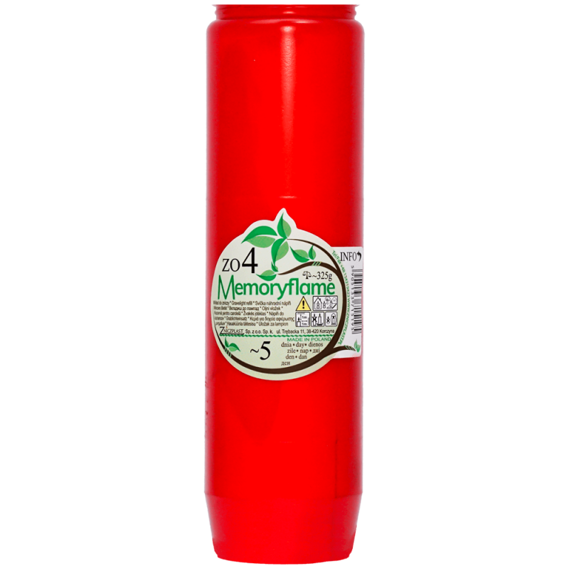 Set 32 candele cu ulei 5 zile pentru cimitir ZO 4 Memoryflame 325 g Zniczplast